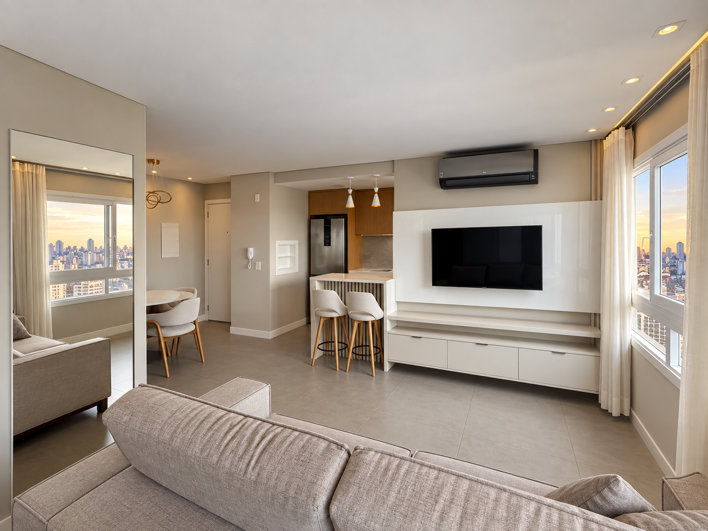 Living integrado — Apartamento 1507D